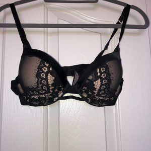 Victoria's Secret Bombshell Plunge Black Lace Bra